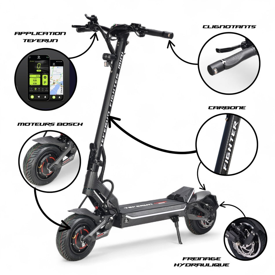 Trottinette électrique teverun fighter mini eco 52v 20,8ah moteur bosch 2025